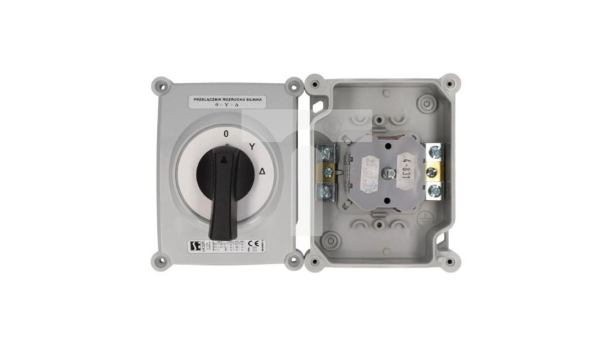 Łącznik krzywkowy gwiazda‑trójkąt 3P 40A w obudowie ŁK40‑4.831OB3