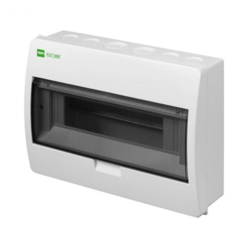Rozdzielnica modułowa Elegant 1x12 natynkowa IP40 RN N+PE biała drzwi transparentne dymne 2403‑01