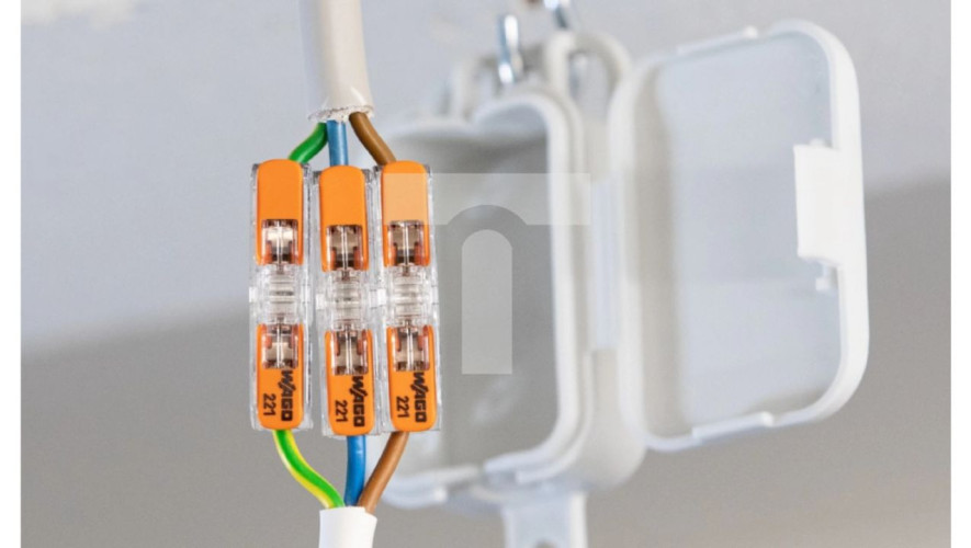 Szybkozłączka przelotowa z dźwignią 2x0,2‑4mm2 Inline 221‑2411 /60szt./