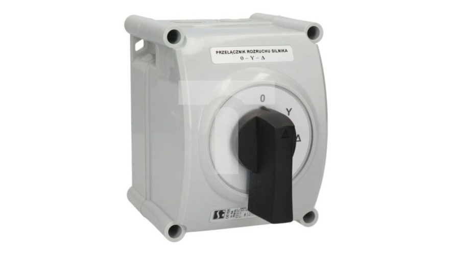Łącznik krzywkowy gwiazda‑trójkąt 3P 40A w obudowie ŁK40‑4.831OB3
